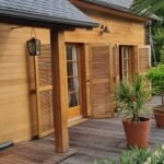 Maison bois extérieur